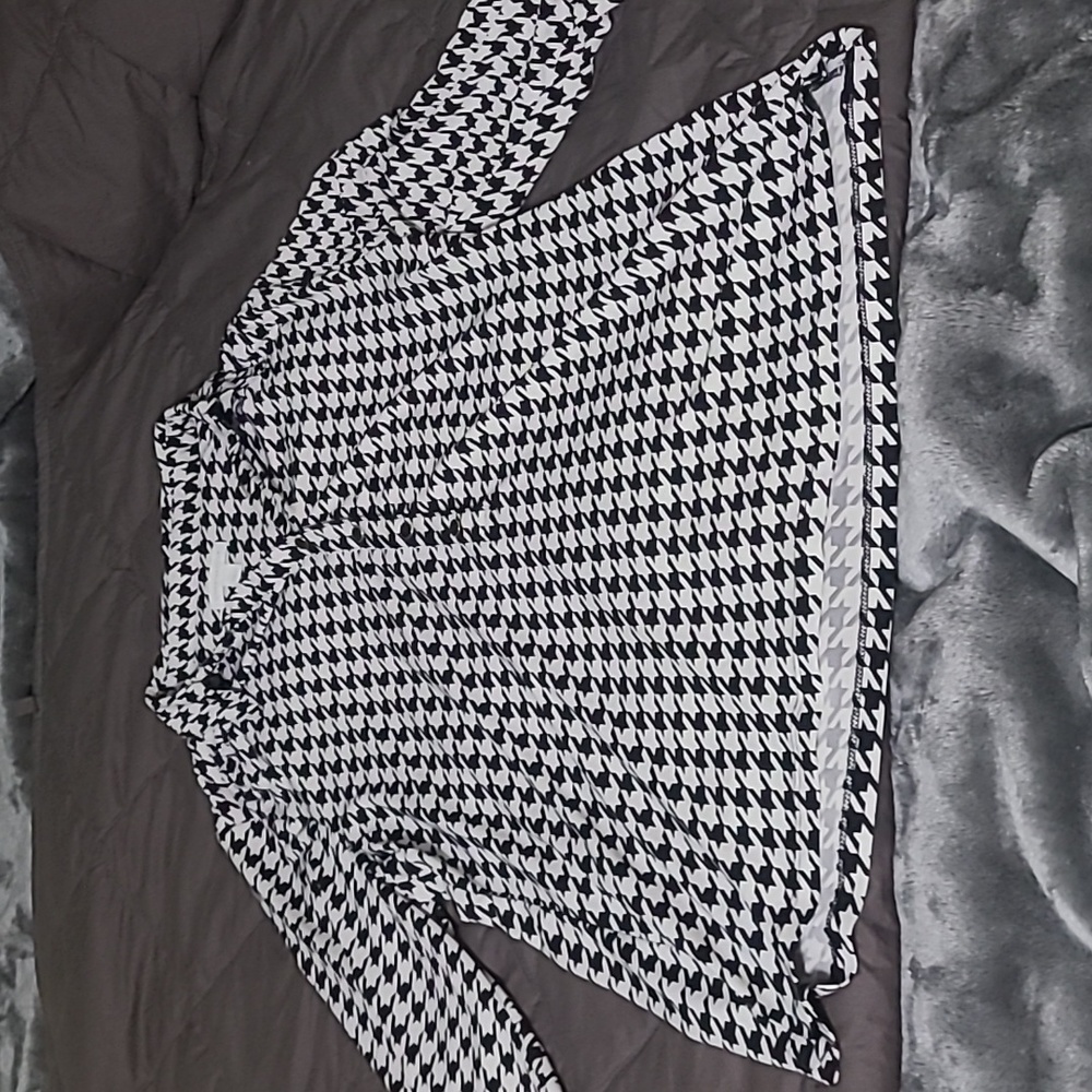 Houndstooth Long sleeve Top